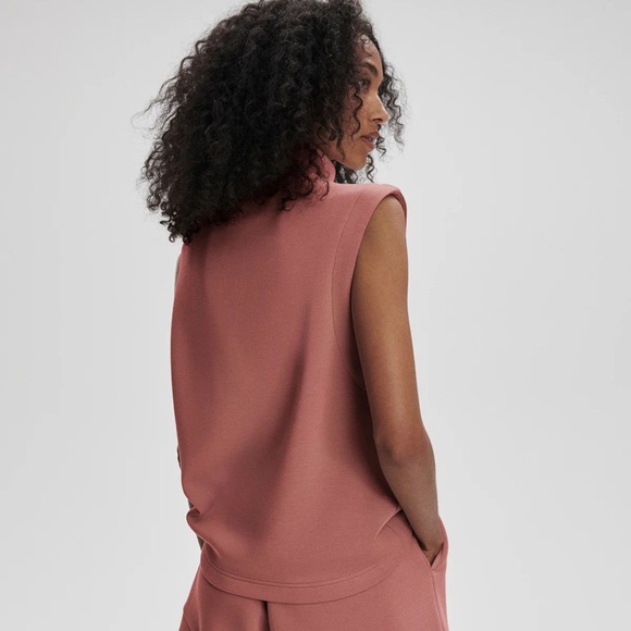 NWT Varley magnolia 2.0 1/2 Zip tank top - Canyon Rose - Sz XL $128 - Picture 3 of 6